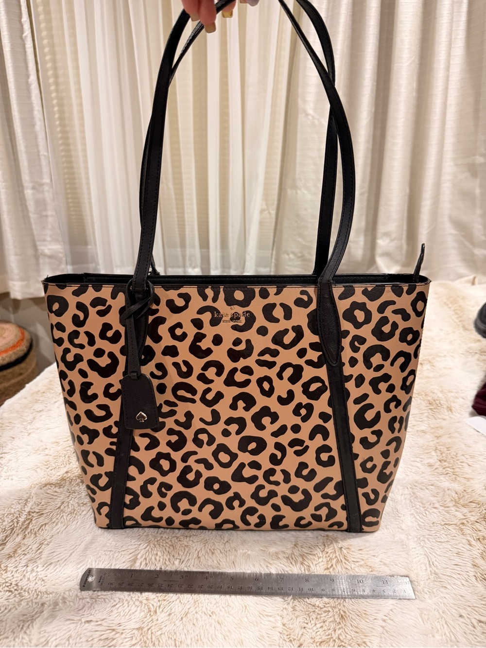 kate spade Leopard Print Tote in Tan and Black